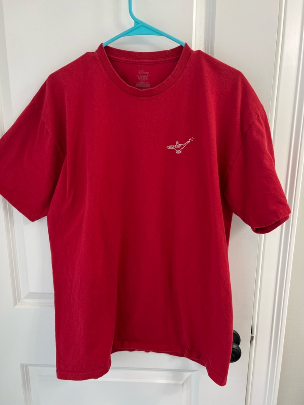 Vans Disney 100 Jafar Cotton Men Shirt Red Magic Lamp 0234